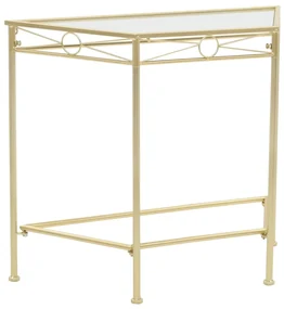 vidaXL Bijzettafel in vintage stijl 87x34x73 cm metaal goud