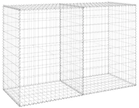 vidaXL Schanskorfmuur met deksels 150x60x100 cm gegalvaniseerd staal