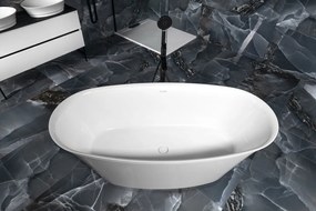 Polysan Florina vrijstaand bad wit mineraalmarmer 170x80cm