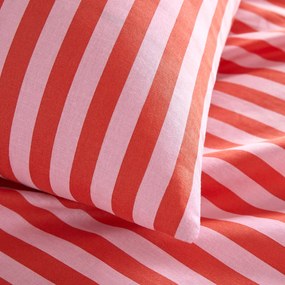 Bedset 50% gerecycled katoen, Sacha roze