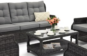 Malaga Coffee 7 antraciet Garden Point luxe technorattan meubelset