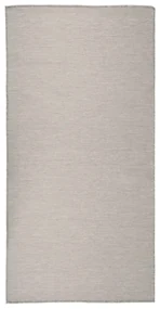 vidaXL Buitenkleed platgeweven 100x200 cm taupe