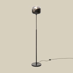 Retro Design Vloerlamp Mat Zwart
