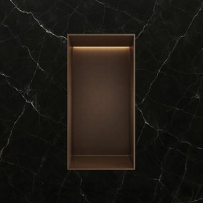 Hotbath &More frameless inbouwnis met verlichting 30x15x10cm tuscan bronze