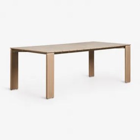 Rechthoekige Tuin Tafel Van Acaciahout Kandroa Lichte Acaciekleur & 220 X 100 Cm - Sklum