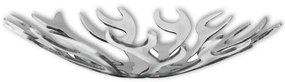 vidaXL Fruitmand vlammenvorm zilver aluminium