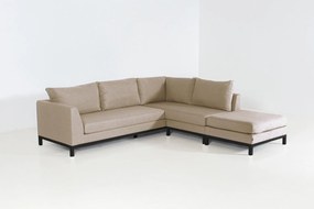 Flow. Square chaise sofa taupe chiné links All Weather loungeset Beige Sunbrella loungeset Chaise longue loungeset outdoor textiel - weerbestendig