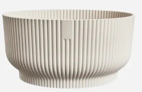 Elho Vibes Fold Bowl 25 cm - Linnen Wit - Moderne Plantenschaal van Gerecycled Plastic