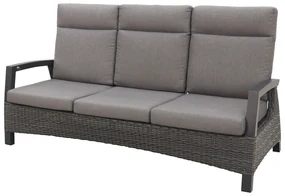 Darwin wicker verstelbare 3-zits loungebank - Antraciet