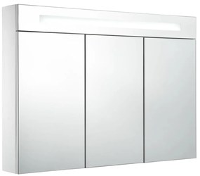vidaXL Badkamerkast met spiegel en LED 88x13x62 cm
