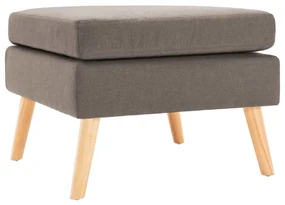 vidaXL Voetenbank stof taupe