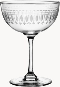 Mondgeblazen kristallen champagneglazen Ovals, 6-delig