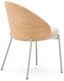 Kave Home Eamy Eetkamerstoel Met Houten Rugleuning Naturel/beige