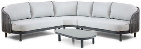 Hoek loungeset 5 personen Aluminium/rope Grijs  Santika Furniture Santika