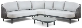 Hoek loungeset 5 personen Aluminium/rope Grijs Santika Furniture Santika