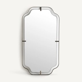 Spiegel van gietijzer  in jaren 30-stijl, hoogte 110 cm, EYLEEN