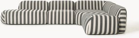 XL modulaire gestreepte hoekbank Wolke