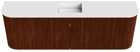 Mondiaz Joya 125cm toiletmeubel ronding links/rechts ruby met wastafel faye midden 1 kraangat talc