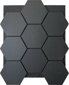 Hexagon Panel Zwart 81CM | Akoestisch | Wanddecor | Zeshoekig
