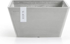 Ecopots bloempot Berlin 30 - Vierkant - White Grey - 31,2cm x H15,7cm