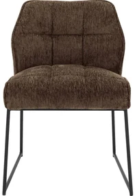 Goossens Eetkamerstoel Ronnie roze stof leuning, elegant chic