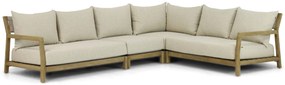 Hoek loungeset 6 personen Teak Old teak greywash Santika Furniture Santika