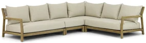 Hoek loungeset 6 personen Teak Old teak greywash Santika Furniture Santika