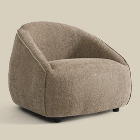 Taupe Fauteuil Met Ronde Rugleuning
