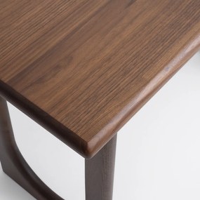 Bureau van massief essenhout en walnootfineer, 1 lade, DOUVE