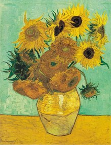 Vincent van Gogh - Kunstreproductie Zonnebloemen, (30 x 40 cm)