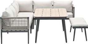 Garden Impressions Burela lounge dining set 6-delig rechts - taupe