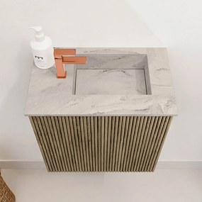 Mondiaz Joya DLux 40cm toiletmeubel dusk met wastafel faye rechts 1 kraangat glace
