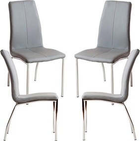 Set 4 Humi Kunstlederen Stoelen