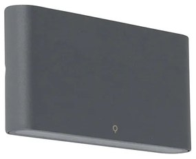 Buiten wandlamp donkergrijs 17,5 cm incl. LED IP65 - Batt