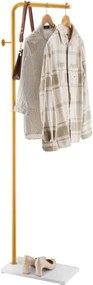 VEVOR kapstok, 450 x 250 x 1700 mm, kledingrek met kwartsstenen voet en 3 ronde haken, jassenrek voor entree, woonkamer, ophangrail voor jassen, hoeden, tassen