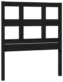 vidaXL Hoofdbord 105,5x4x100 cm massief grenenhout zwart