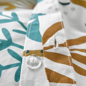 Kinderdekbedovertrek, 30% gerecycled katoen, dierenprint, JUNGLE