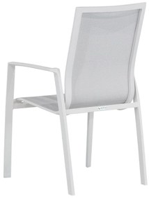 Tuinset 8 personen 330 cm Aluminium/textileen Wit Lifestyle Garden Furniture Ultimate/Florence
