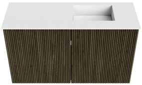 Mondiaz Joya 70cm toiletmeubel shadow met wastafel faye rechts zonder kraangat talc