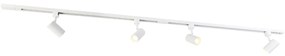 Modern 1-fase railsysteem met 4 Spot / Opbouwspot / Plafondspots wit - Jeana Modern GU10 Binnenverlichting Lamp