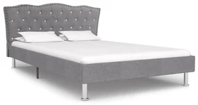 vidaXL Bedframe stof lichtgrijs 120x200 cm