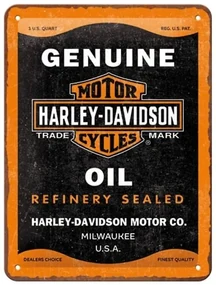 Metalen bord Harley-Davidson - Genuine Oil