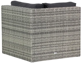 Dining Loungeset 5 personen Wicker Grijs  Garden Collections Amico/Napoli