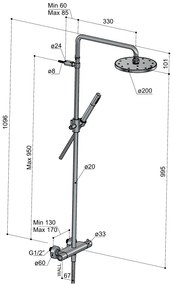 Hotbath Universal thermostatische regendouche chroom