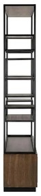 Richmond Interiors Bonvoy Open Vakken Kast Asymmetrisch Bruin Eiken - 120x40x222cm.