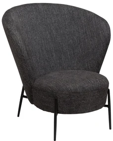 Dan-Form Orbit Loungestoel Met Hoge Rugleuning Boulce Raven Zwart
