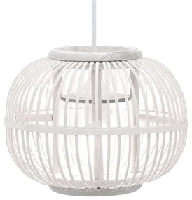 vidaXL Hanglamp bol 40 W E27 30x22 cm wilgen wit