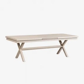Uitbreidbare Rechthoekige Aluminium Tuintafel Karena Tapioca Beige & 240 - 300 X 100 Cm - Sklum