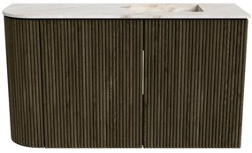 Mondiaz Joya DLux 70cm toiletmeubel ronding links shadow met wastafel faye rechts 1 kraangat frappe