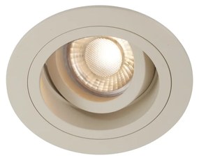 Set van 6 Moderne inbouwspot beige GU10 50mm draai- en kantelbaar - Chuck GU10 Binnenverlichting Lamp